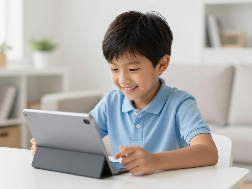 Child learning digital skills
