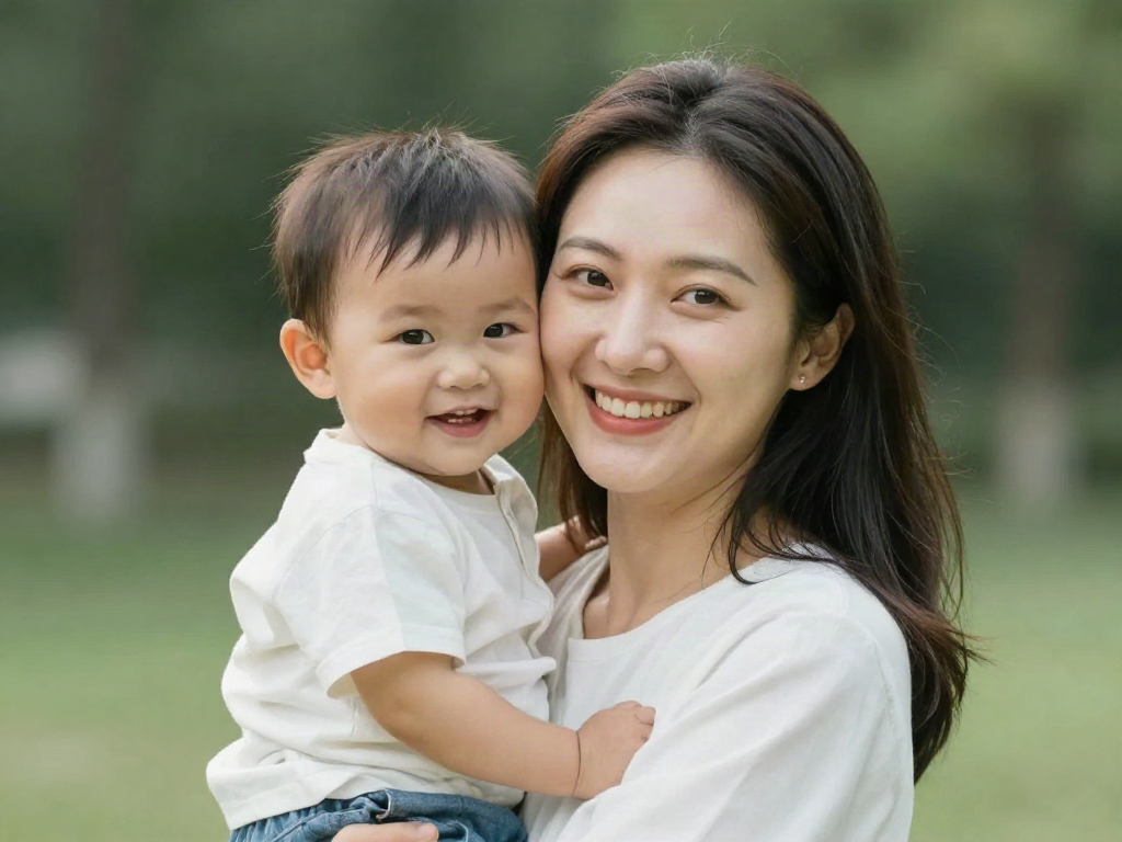Happy mother