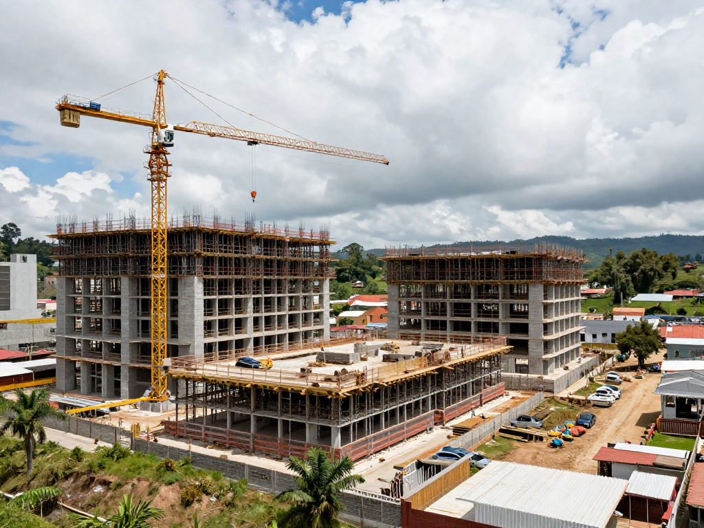 Obra de construcción en Colombia